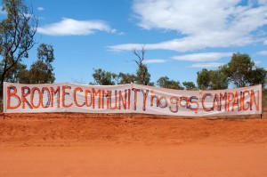Broome Community Sign at the Blockade