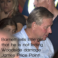 Barnett lies to little girl